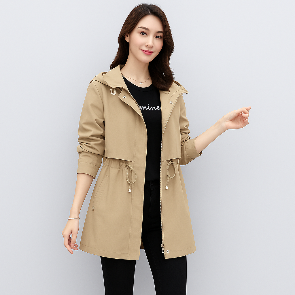 Savanna | Eleganter Trenchcoat mit Kapuze