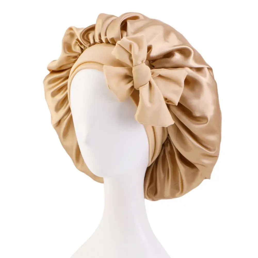 Hauptbekleidung Satin mit Haarband Seiden Schlafmütze