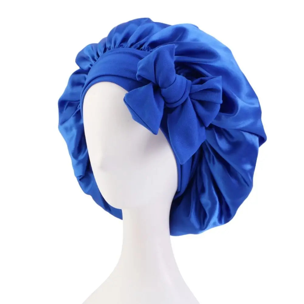 Hauptbekleidung Satin mit Haarband Seiden Schlafmütze