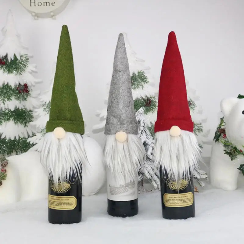 Charmante Weihnachts-Weinflasche-Abdeckung