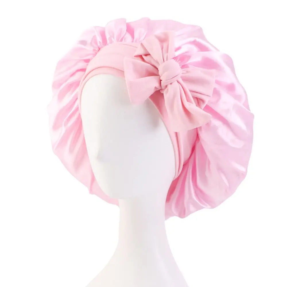 Hauptbekleidung Satin mit Haarband Seiden Schlafmütze