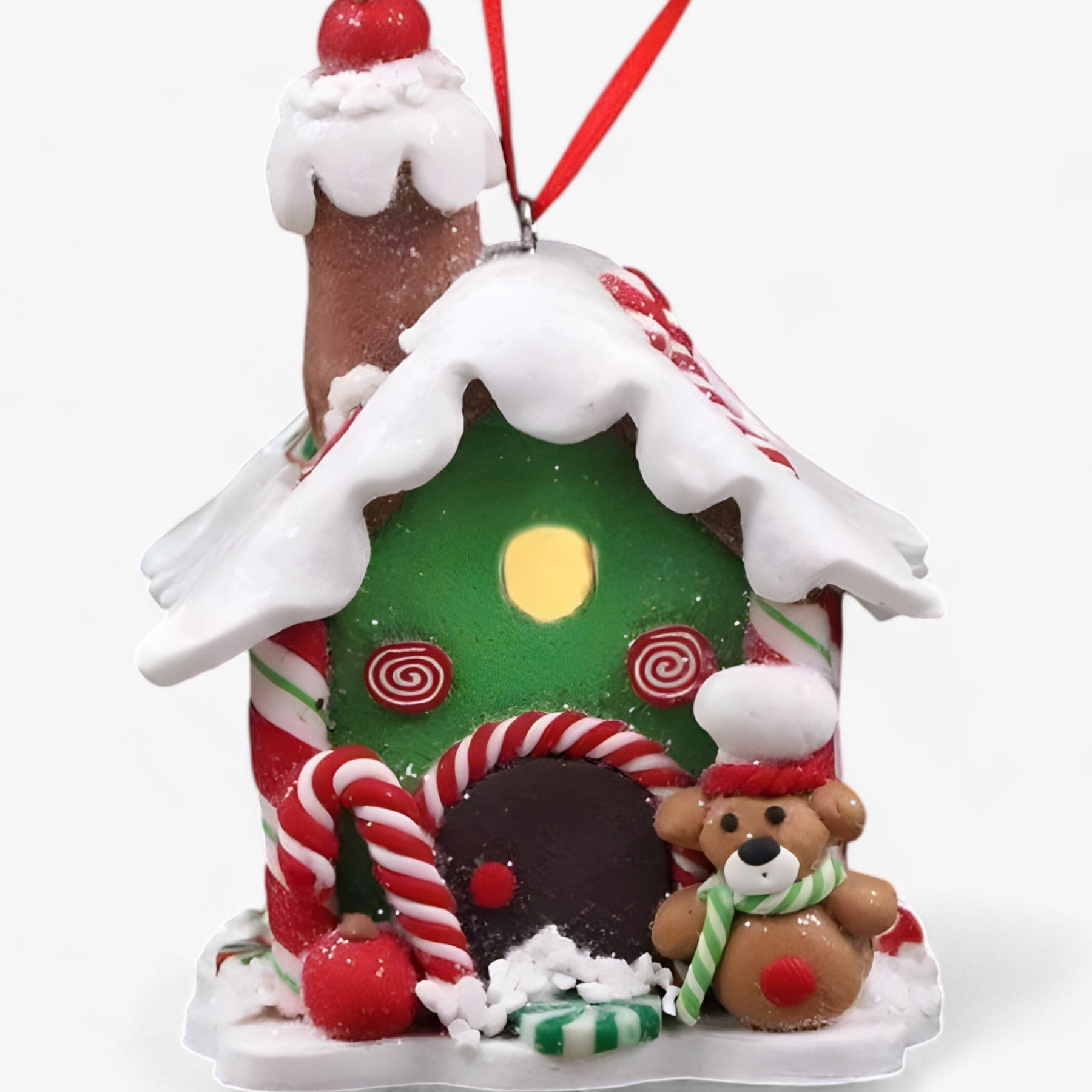 Keramik-Weihnachtslandschaft zum Aufhängen