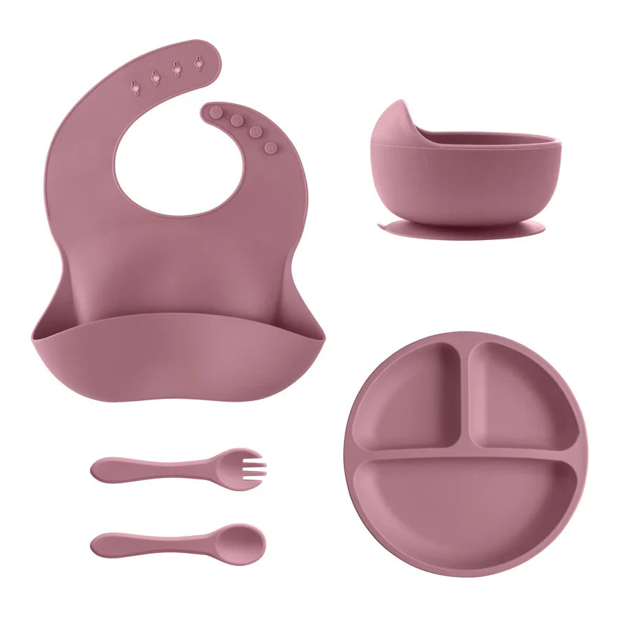 5 Stücke Baby Silikon Füttersatz