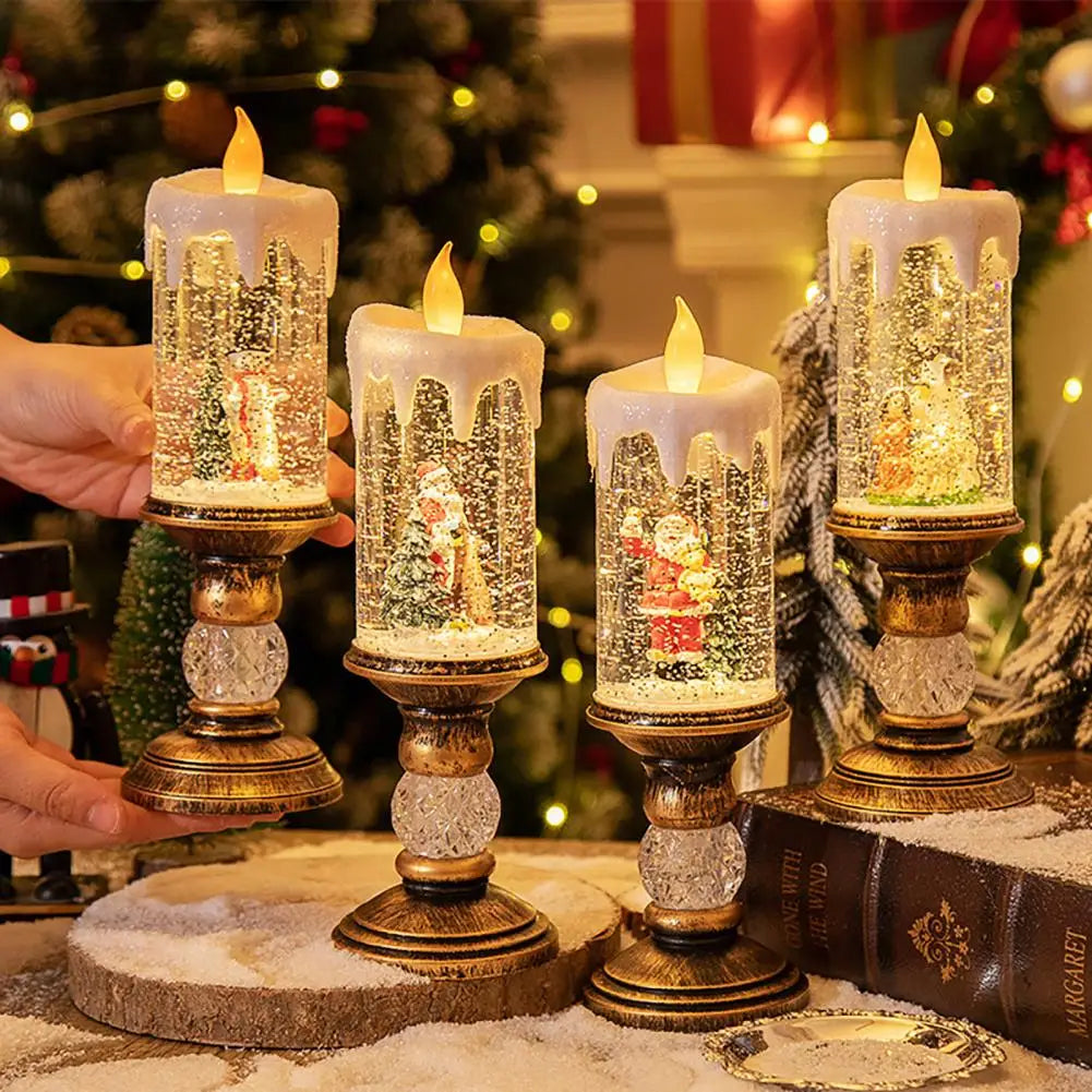 LED-Licht mit Mini-Weihnachtsfigur