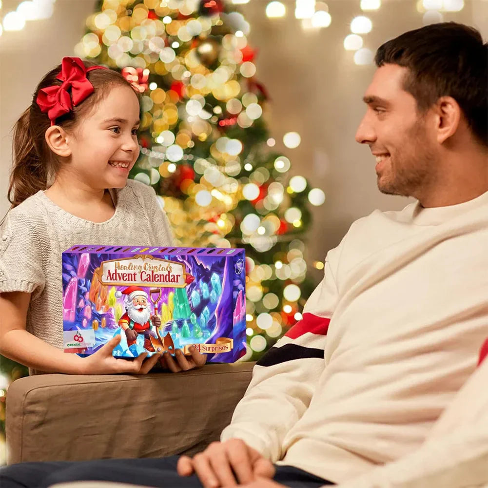 2025 Weihnachts-Adventskalender-Set mit Heilsteinen