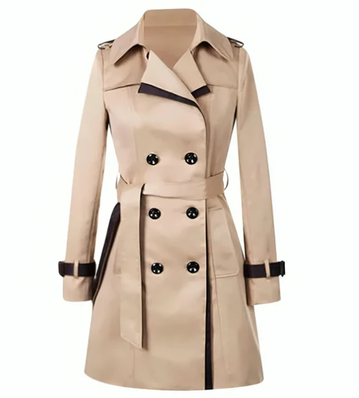 Mila – Eleganter Trenchcoat mit Kantenverzierung von Kelsi