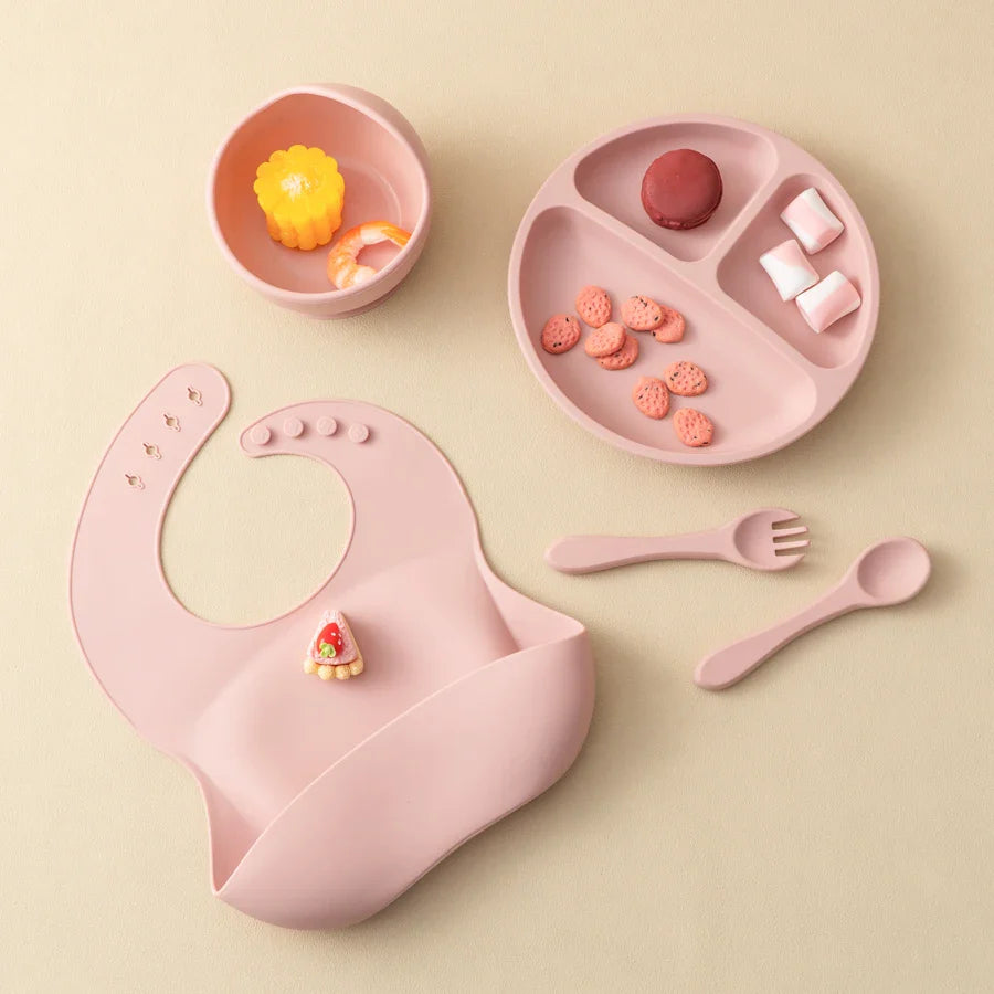 5 Stücke Baby Silikon Füttersatz