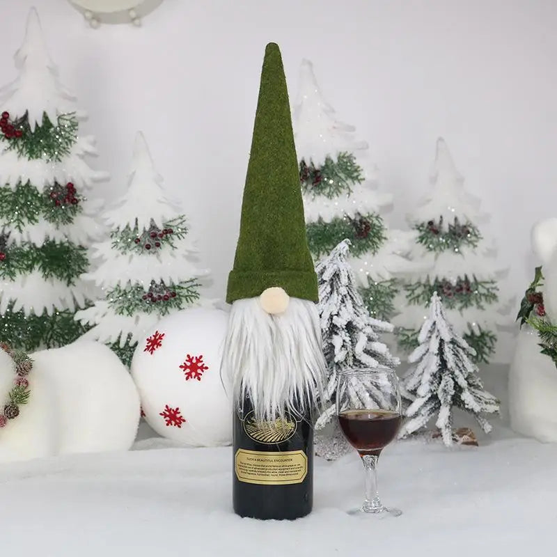 Charmante Weihnachts-Weinflasche-Abdeckung