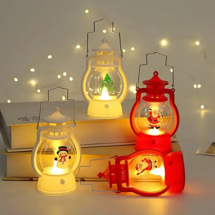 Glänzende Weihnachtslaterne Festtagsmittelstück