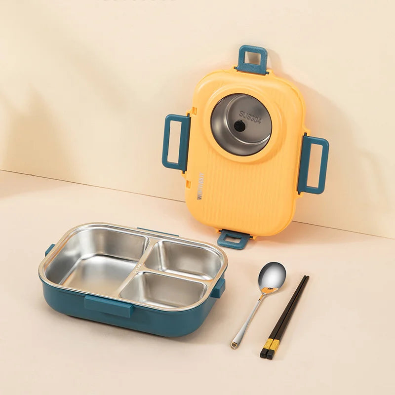 Edelstahl 3-Gitter Isolierung Auslaufsichere Behälter Lunchbox