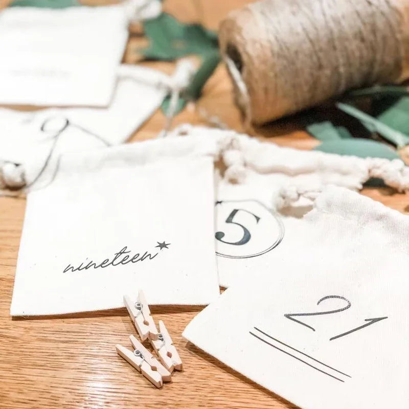 Adventskalender Tasche Weihnachten Abendstrumpf Haustürdekoration