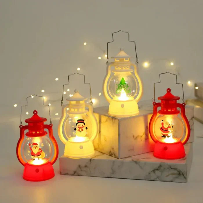 Glänzende Weihnachtslaterne Festtagsmittelstück