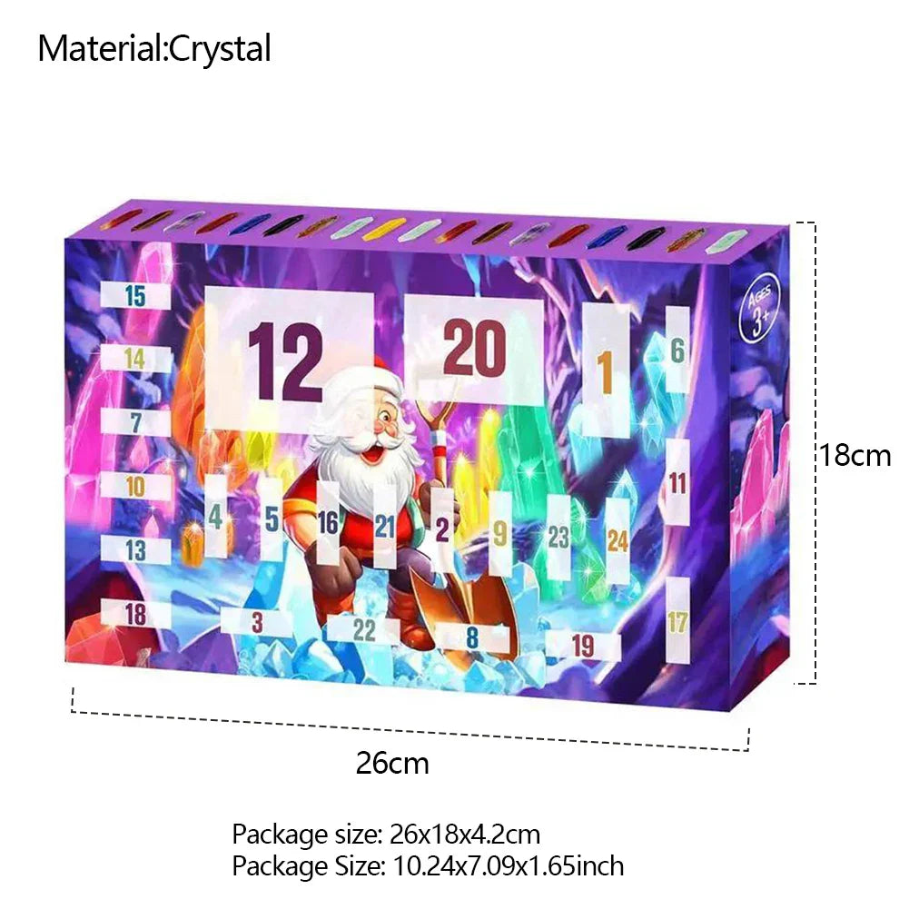 2025 Weihnachts-Adventskalender-Set mit Heilsteinen