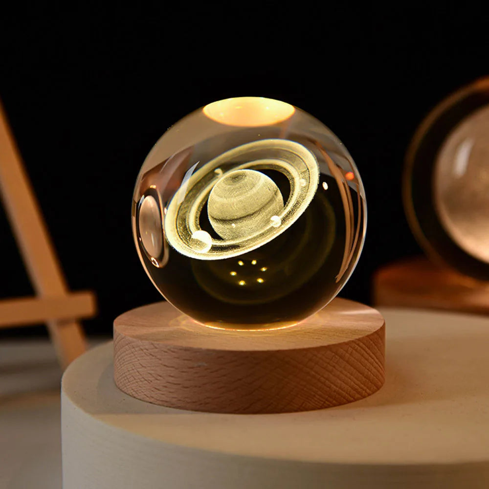 StellarGlow - 3D Planeten-Nachtlampe mit Sonnensystemdesign