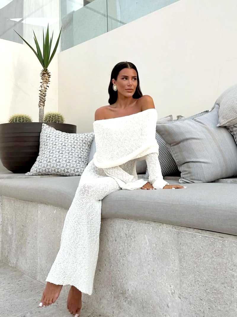 Sola - Langarm Bodycon Strandkleid