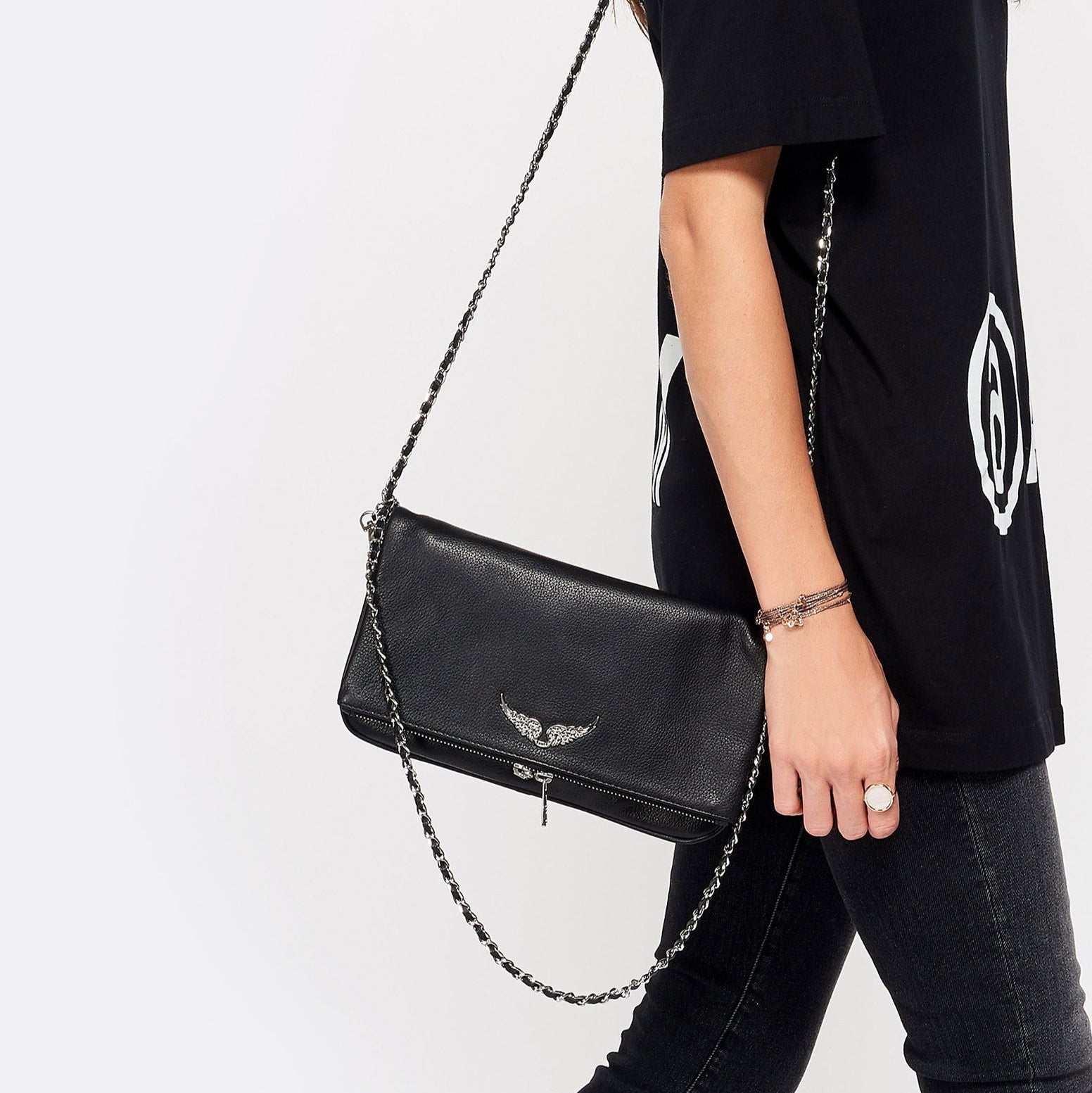 Stella - Luxuriöse Schultertasche mit Clutch