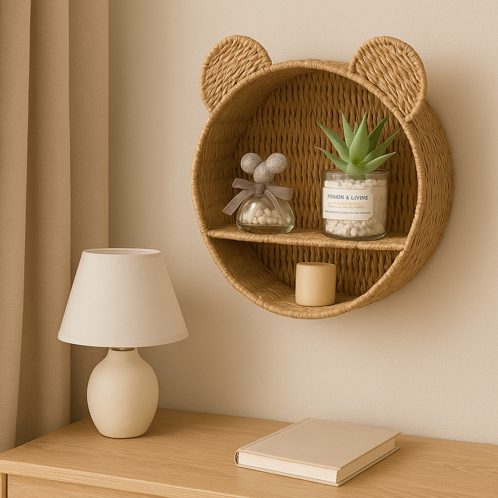 Terrano | Geformtes Rattan-Wandregal