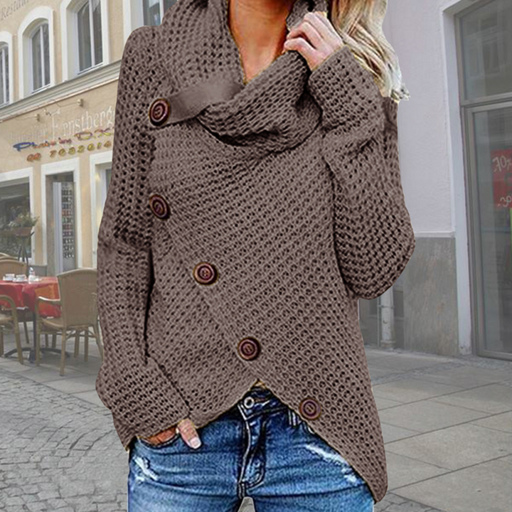 Nora – Warmer Rollkragenpullover mit Knöpfen