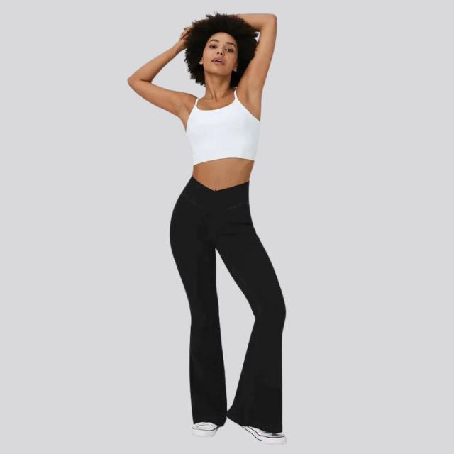 Anja - Hochtaillierte Leggings mit Schlagseite