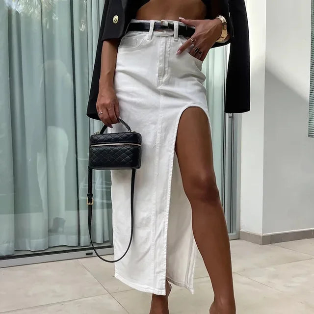 Esmaralda - Vintage A-Linien Denimrock