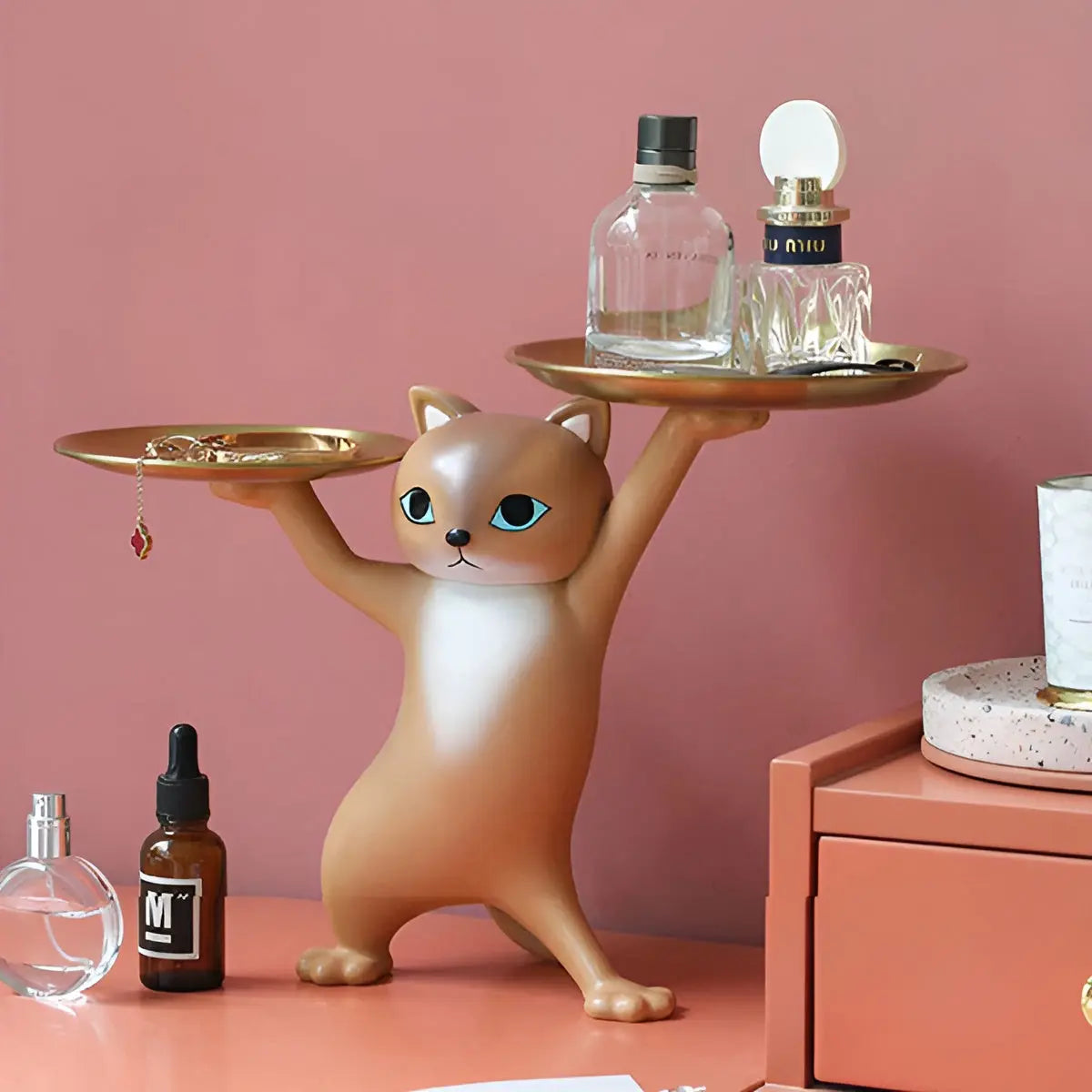 WhiskerCharm - Katzenförmiger Schmuckablage mit Charme