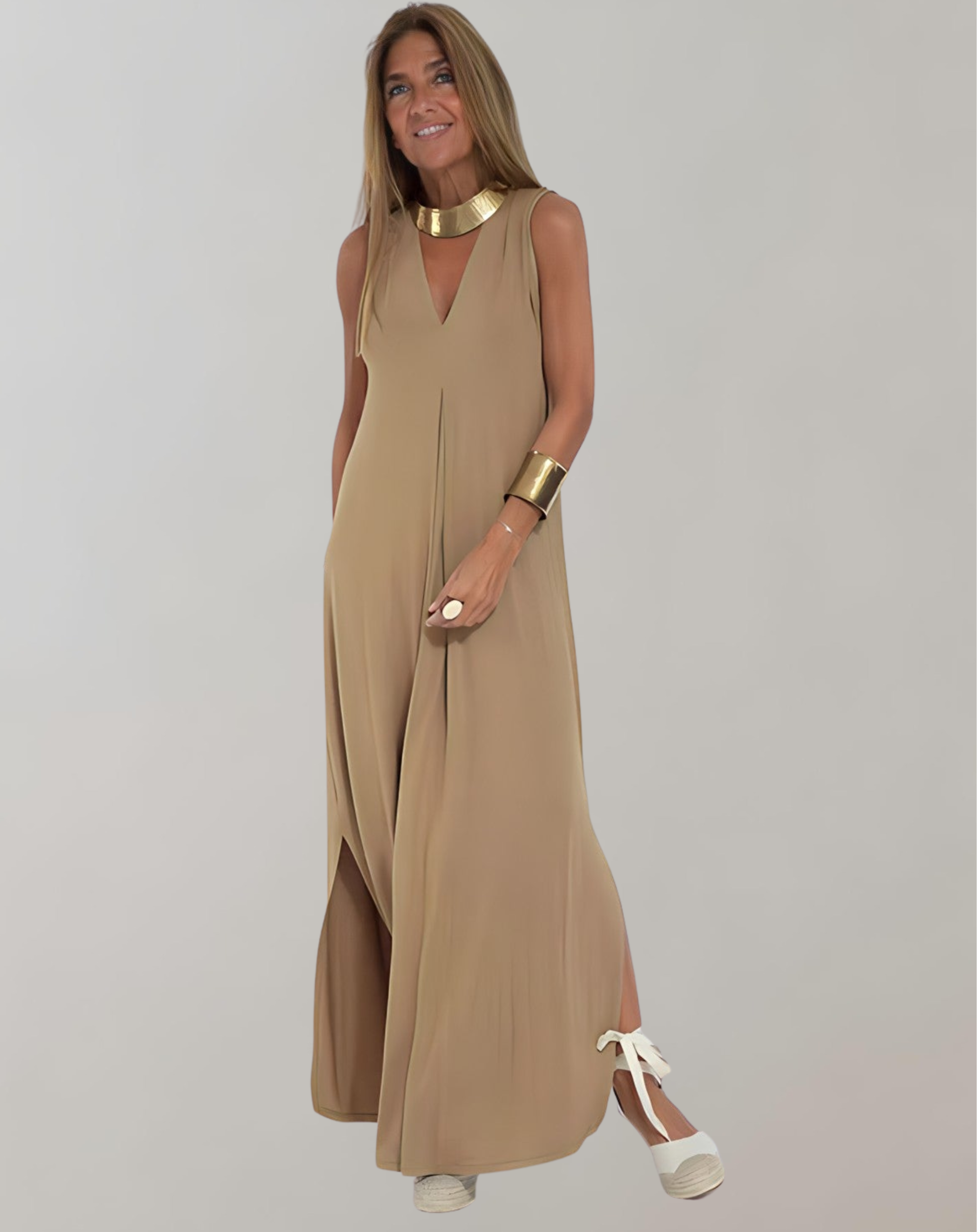 Martha - Figurbetonendes Kleid mit V-Ausschnitt
