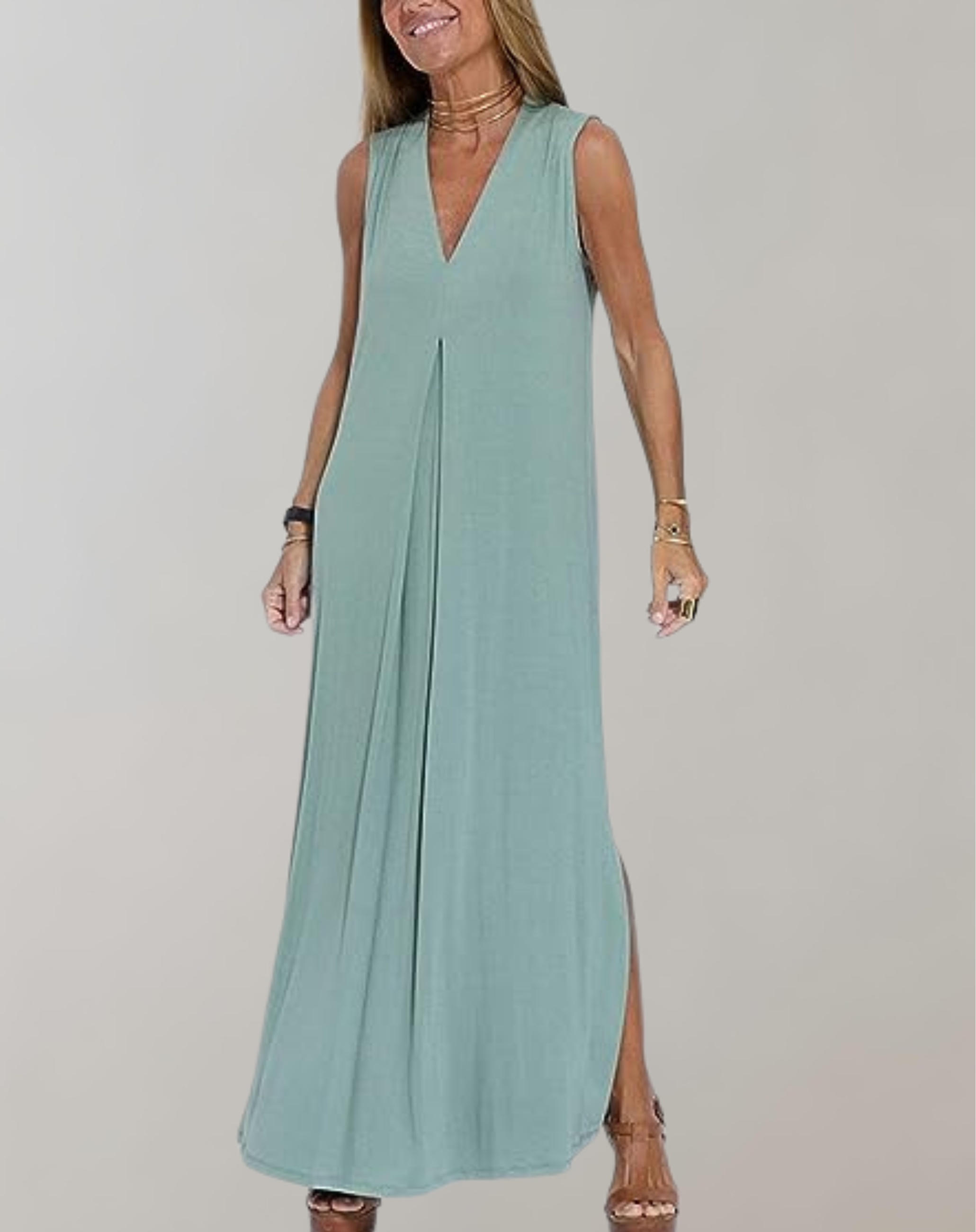 Martha - Figurbetonendes Kleid mit V-Ausschnitt