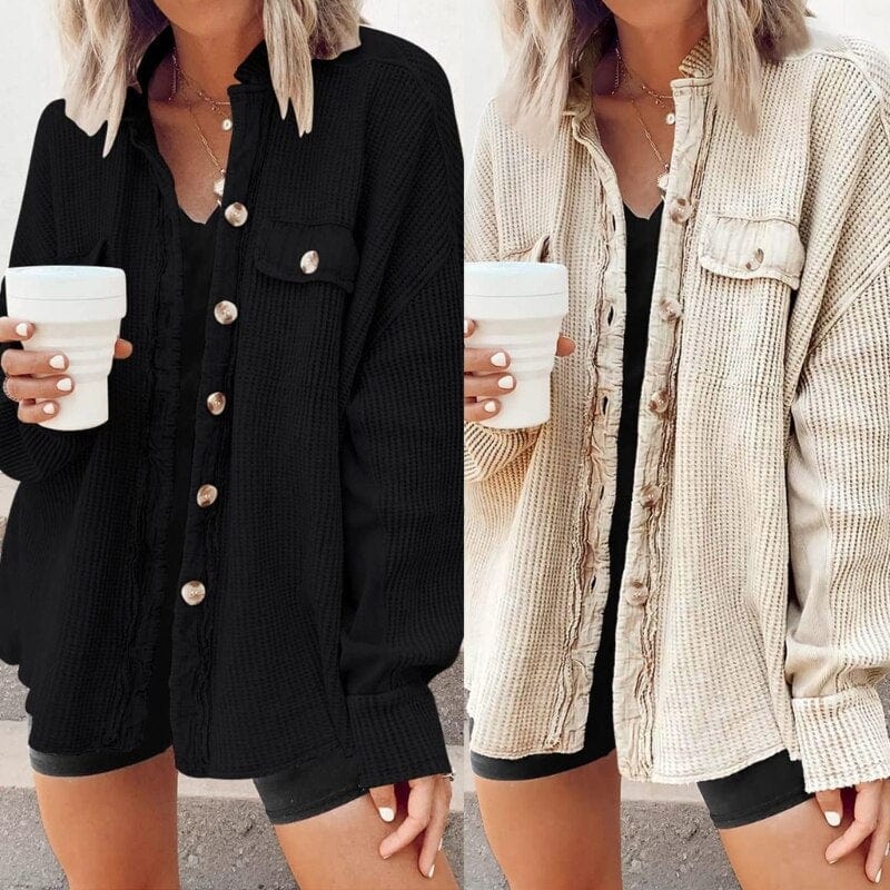 Katrine - Elegante Knopf-down Cordjacke