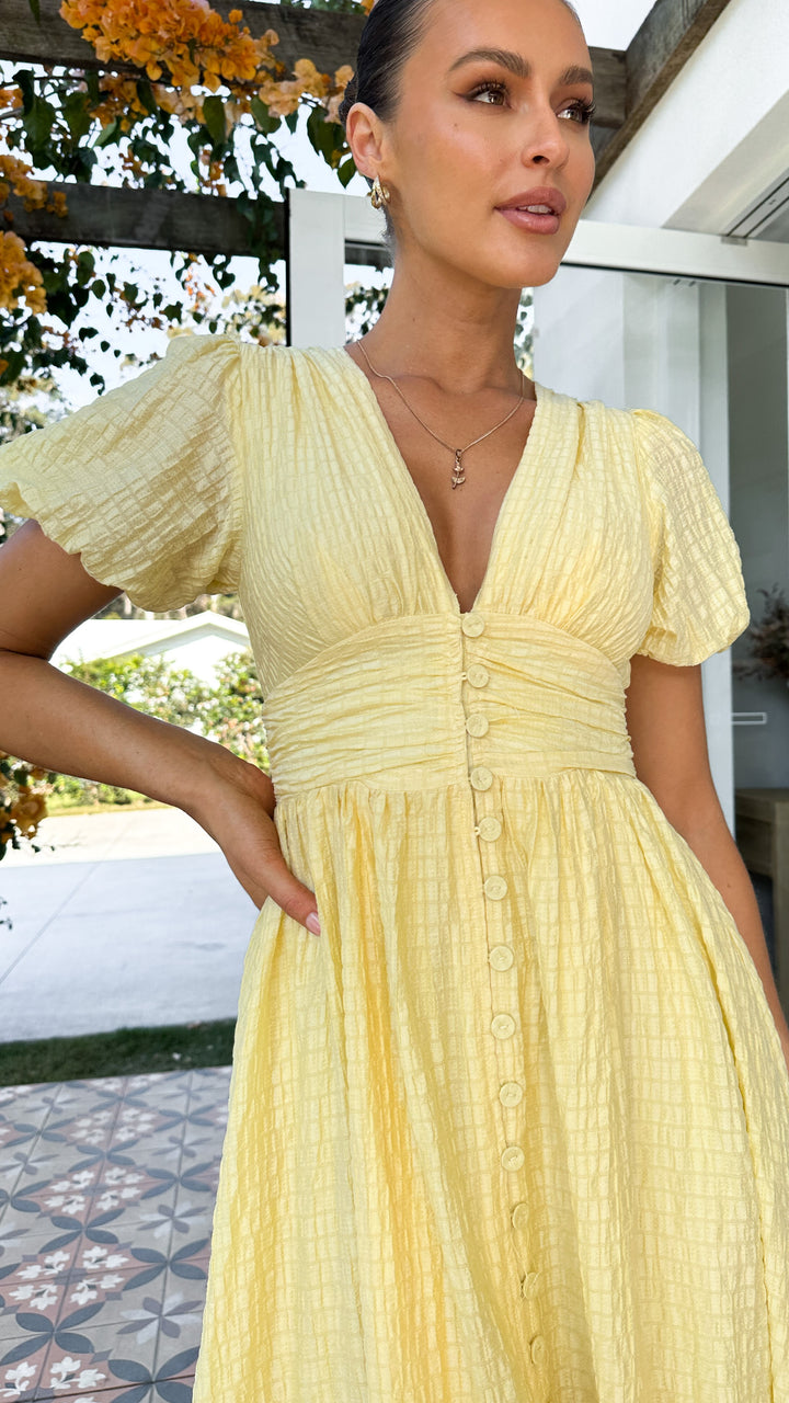 Vivian - Sommer-Maxikleid mit plissiertem Schlitz