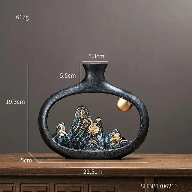 SereniGlow - Elegante Vase für eine ruhige Wohnraumgestaltung