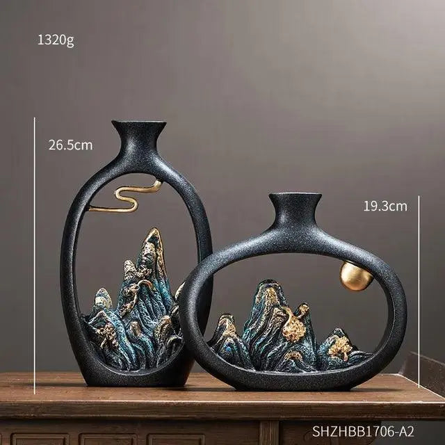 SereniGlow - Elegante Vase für eine ruhige Wohnraumgestaltung