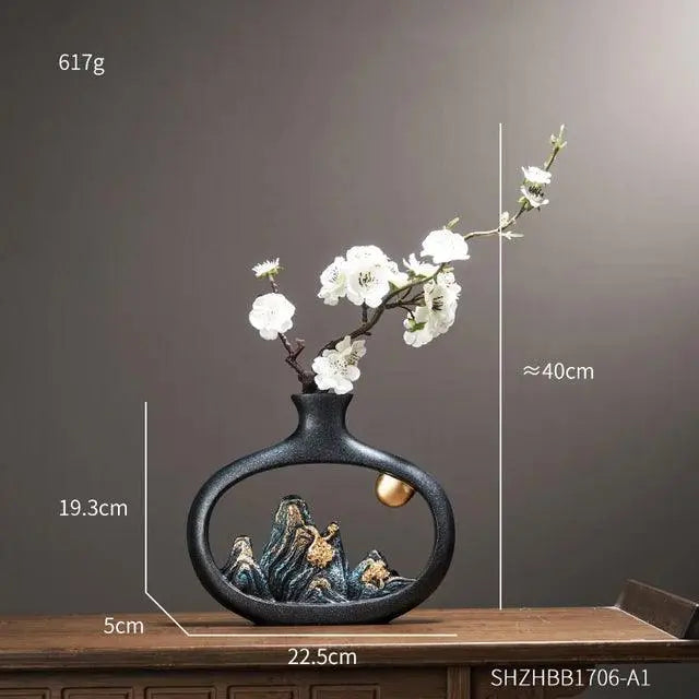 SereniGlow - Elegante Vase für eine ruhige Wohnraumgestaltung