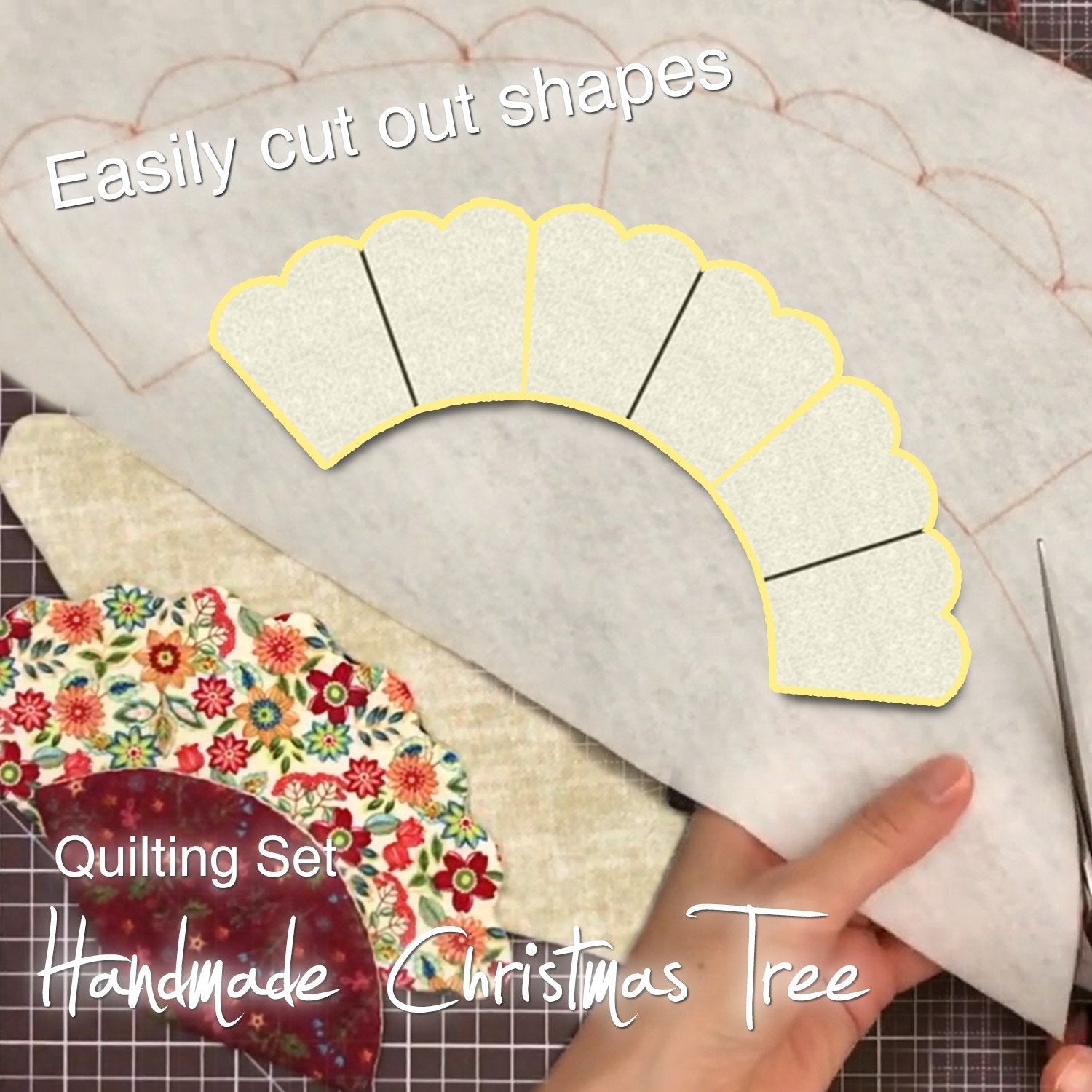 Handgefertigtes Quilting-Set für den Weihnachtsbaum