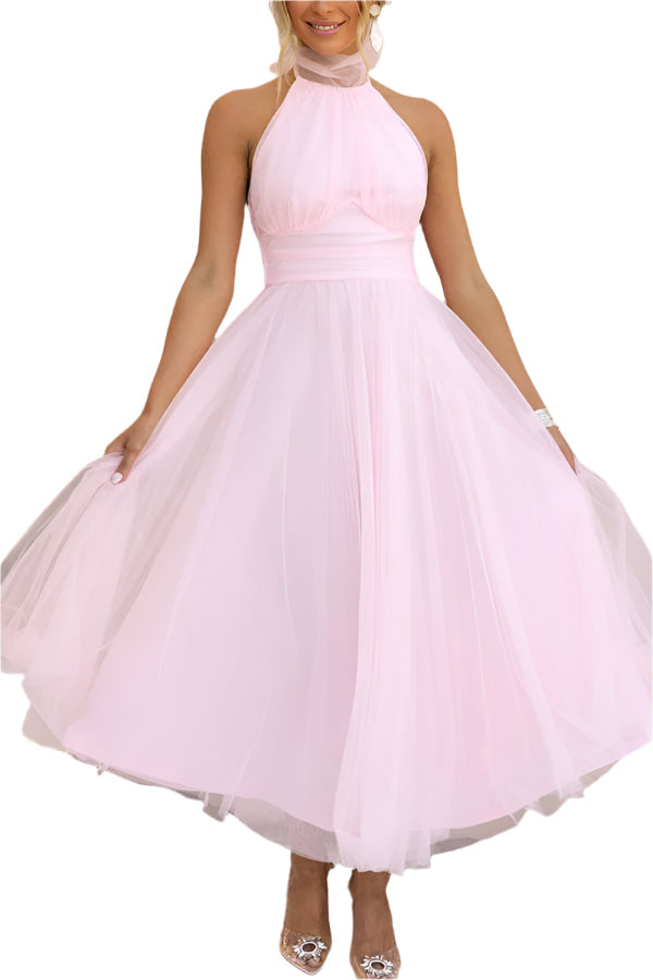 Lianna – Elegantes Midikleid mit Halsterhals