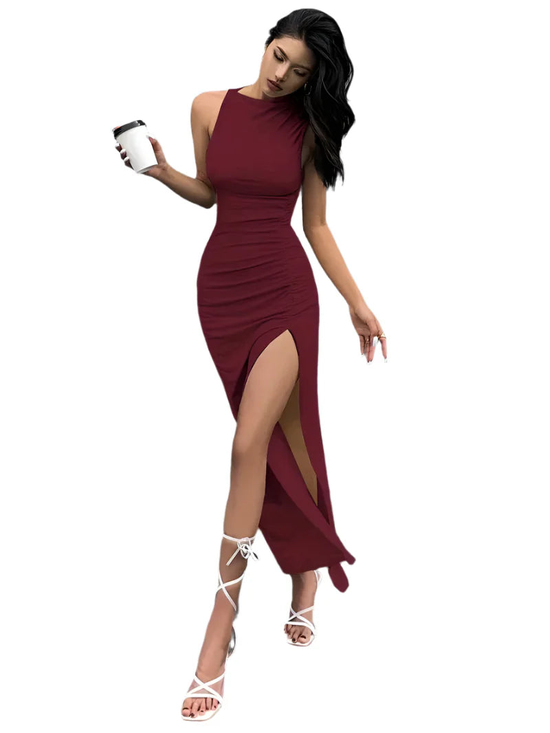 Harriette - Lange Kleid mit Schlitz
