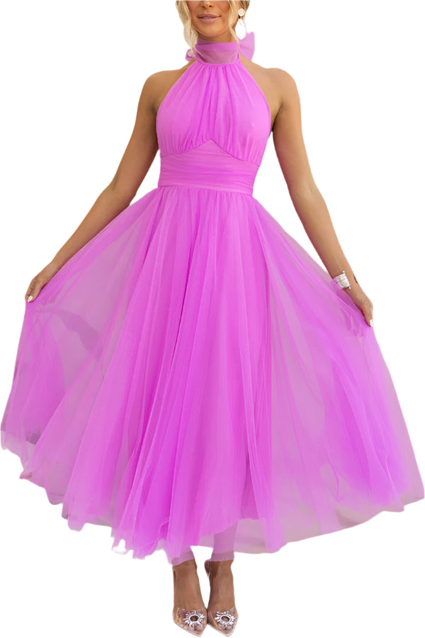 Lianna – Elegantes Midikleid mit Halsterhals