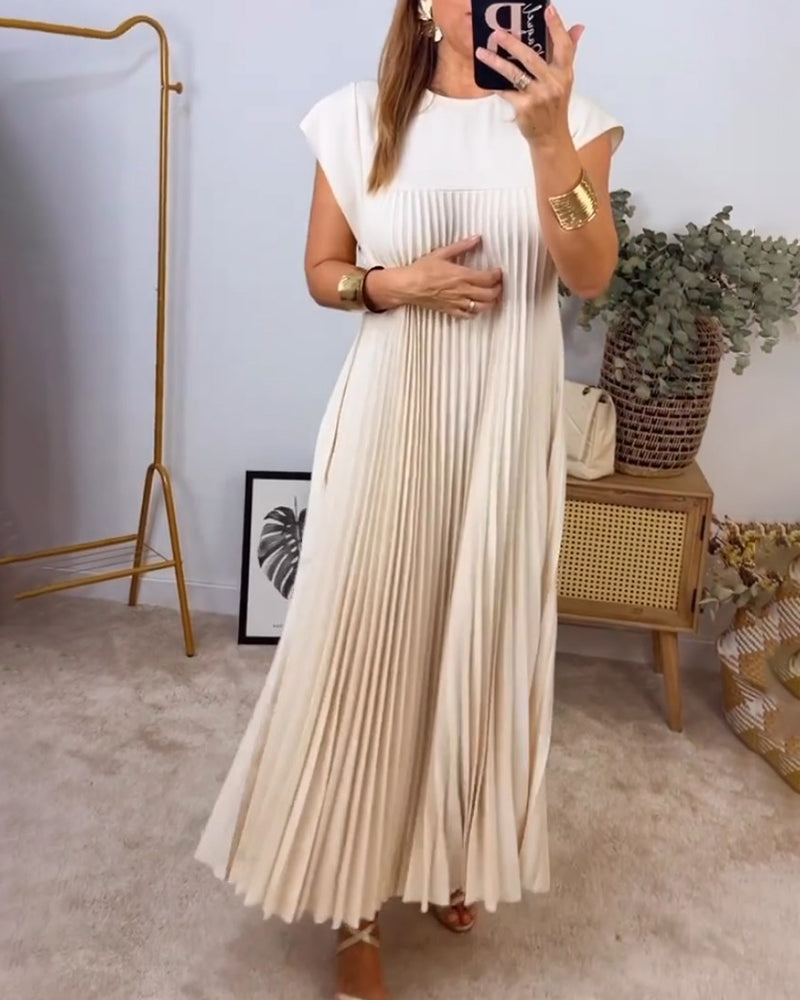 Zuriah - Plissierter ärmelloser Kleid
