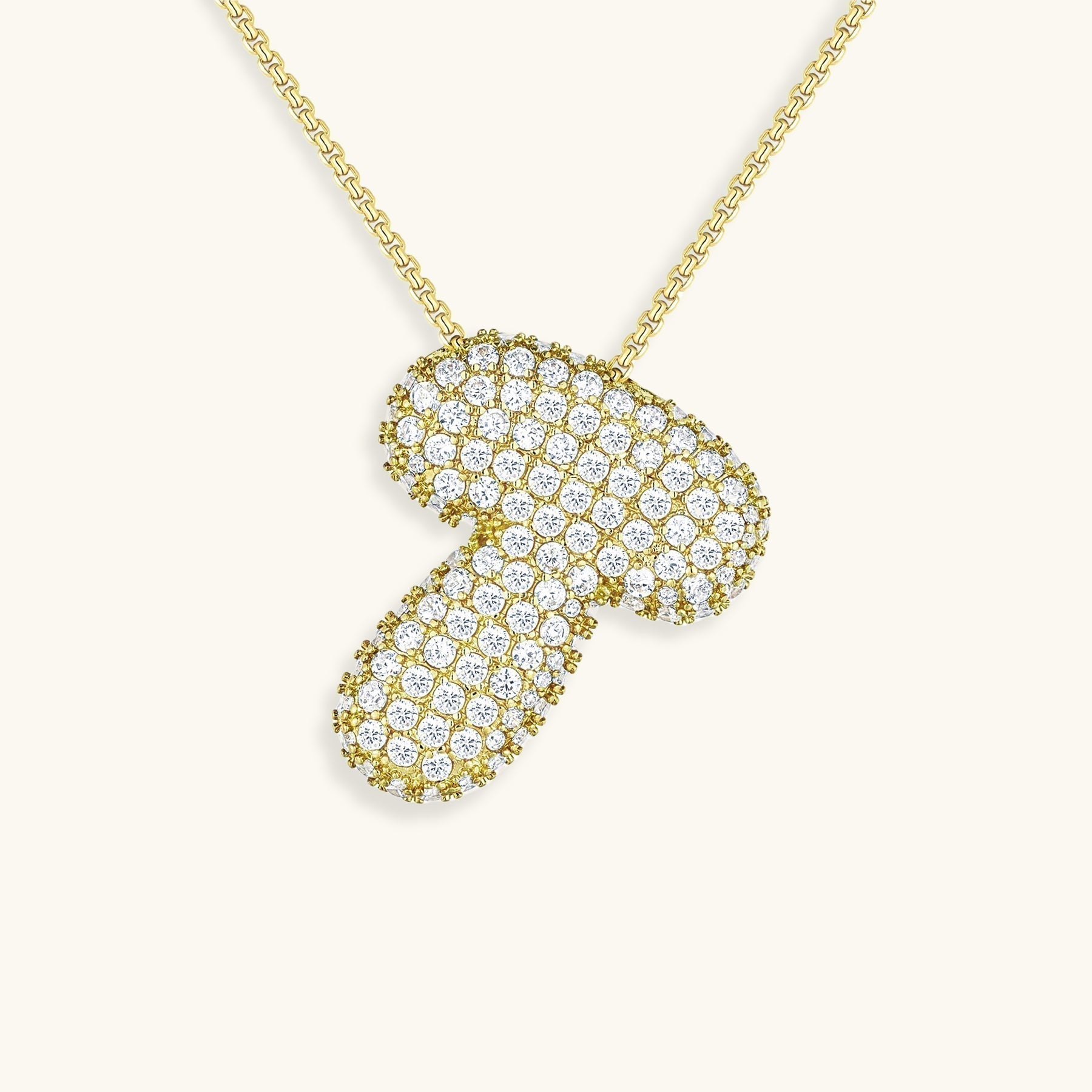 LunaBubble Initial-Halskette mit Diamantoptik – Persönliches Geschenk zum Muttertag
