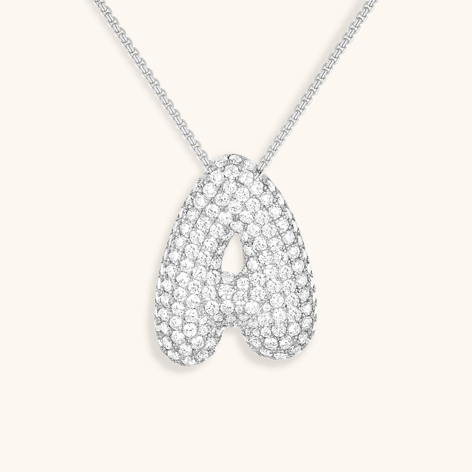 LunaBubble Initial-Halskette mit Diamantoptik – Persönliches Geschenk zum Muttertag
