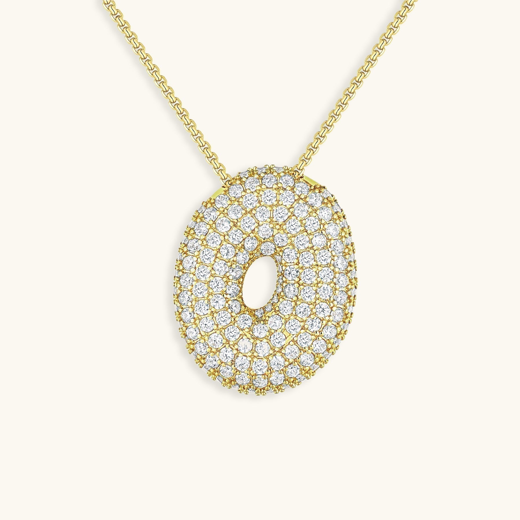 LunaBubble Initial-Halskette mit Diamantoptik – Persönliches Geschenk zum Muttertag