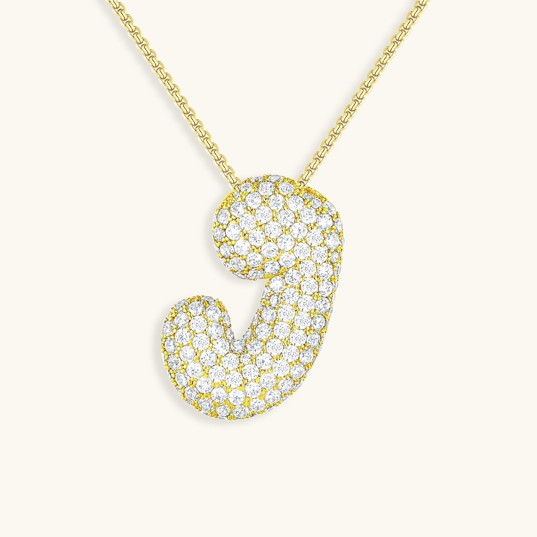 LunaBubble Initial-Halskette mit Diamantoptik – Persönliches Geschenk zum Muttertag