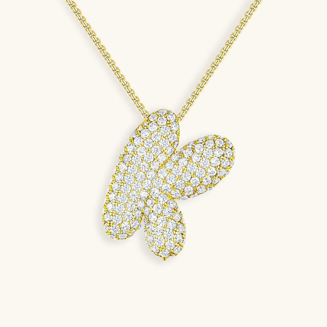LunaBubble Initial-Halskette mit Diamantoptik – Persönliches Geschenk zum Muttertag