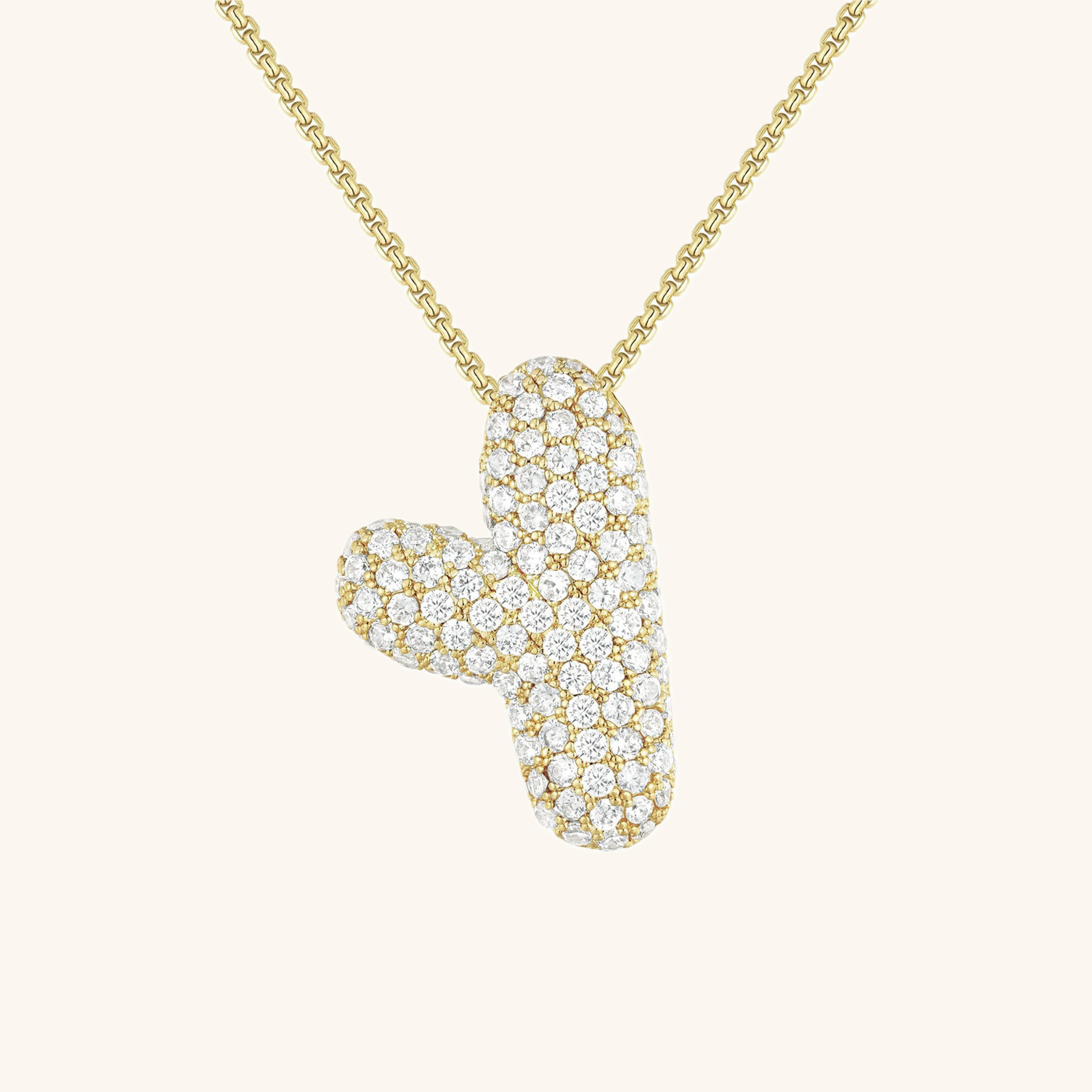 LunaBubble Initial-Halskette mit Diamantoptik – Persönliches Geschenk zum Muttertag