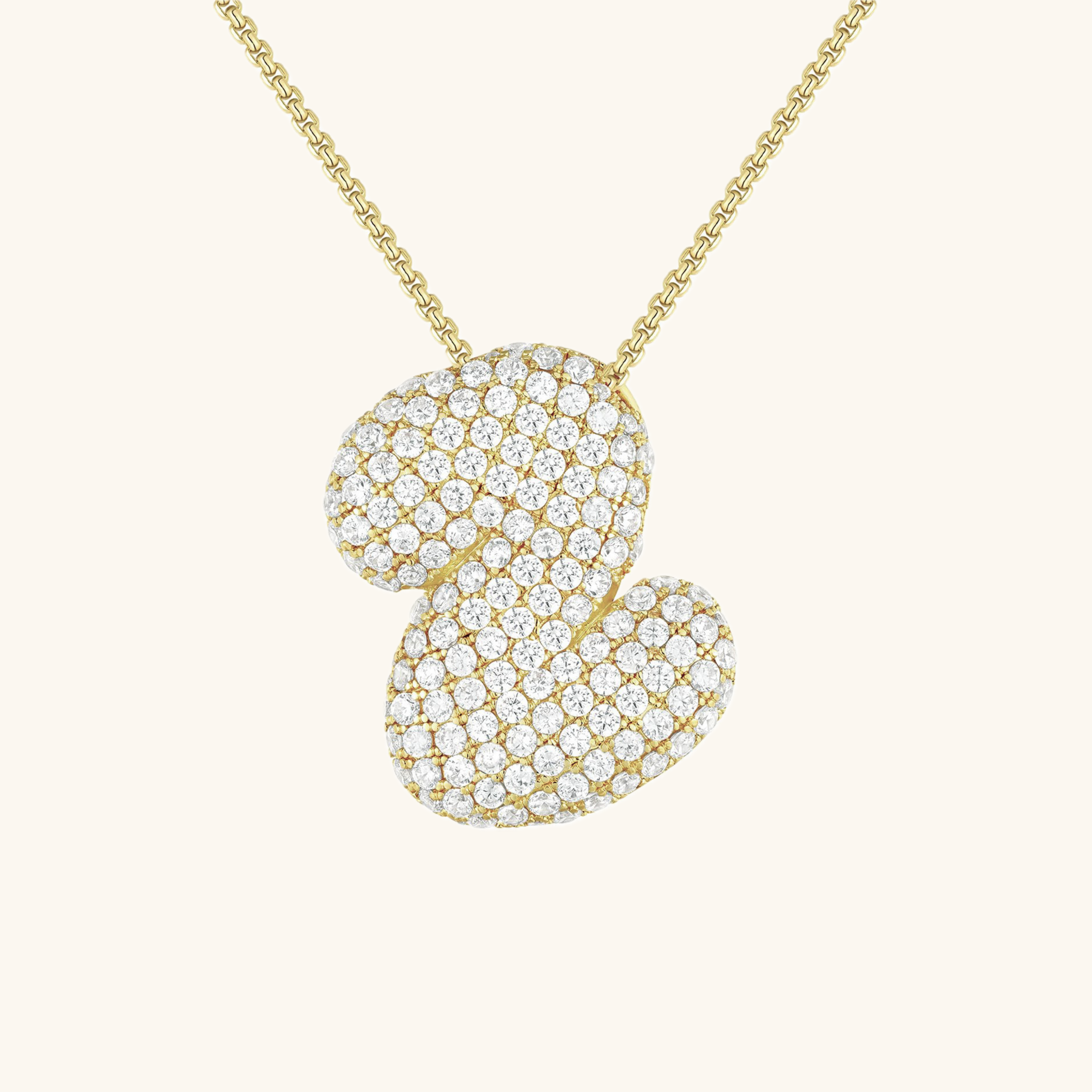 LunaBubble Initial-Halskette mit Diamantoptik – Persönliches Geschenk zum Muttertag