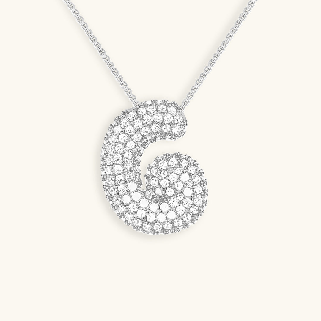LunaBubble Initial-Halskette mit Diamantoptik – Persönliches Geschenk zum Muttertag