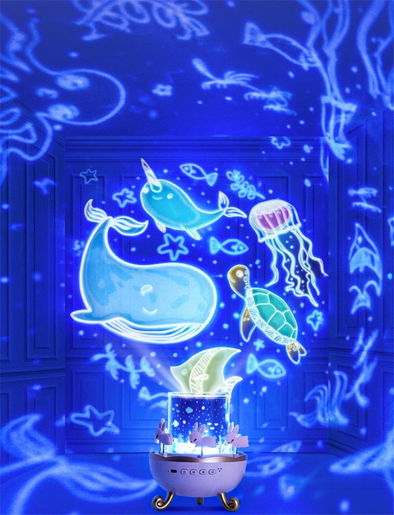 DreamWhirl - Nachtlichtprojektor mit rotierenden Szenen