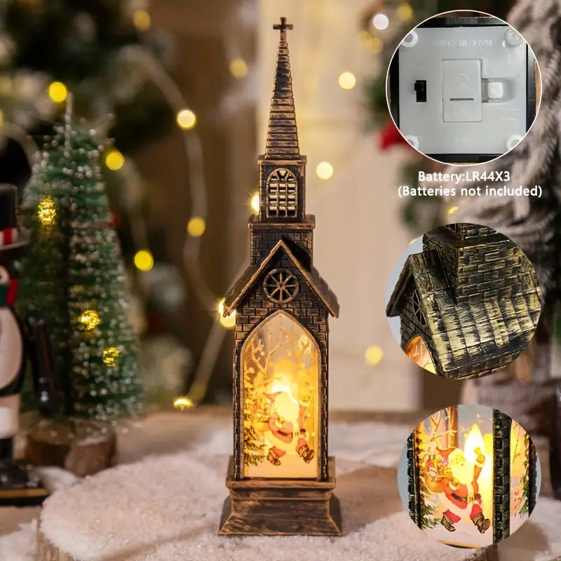 4 Stück Weihnachts-LED-Kerzenlichter Dekorationen