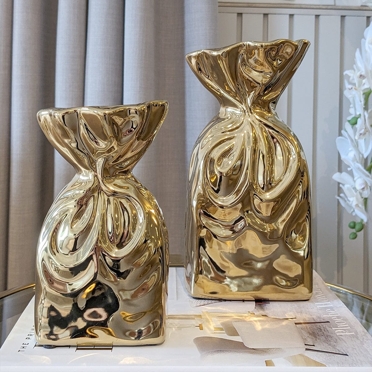 Gildora - Goldene Vasen für moderne Räume