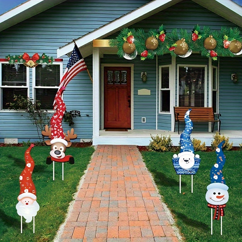 4-teiliges Art Deco Weihnachtsgartensteckerset