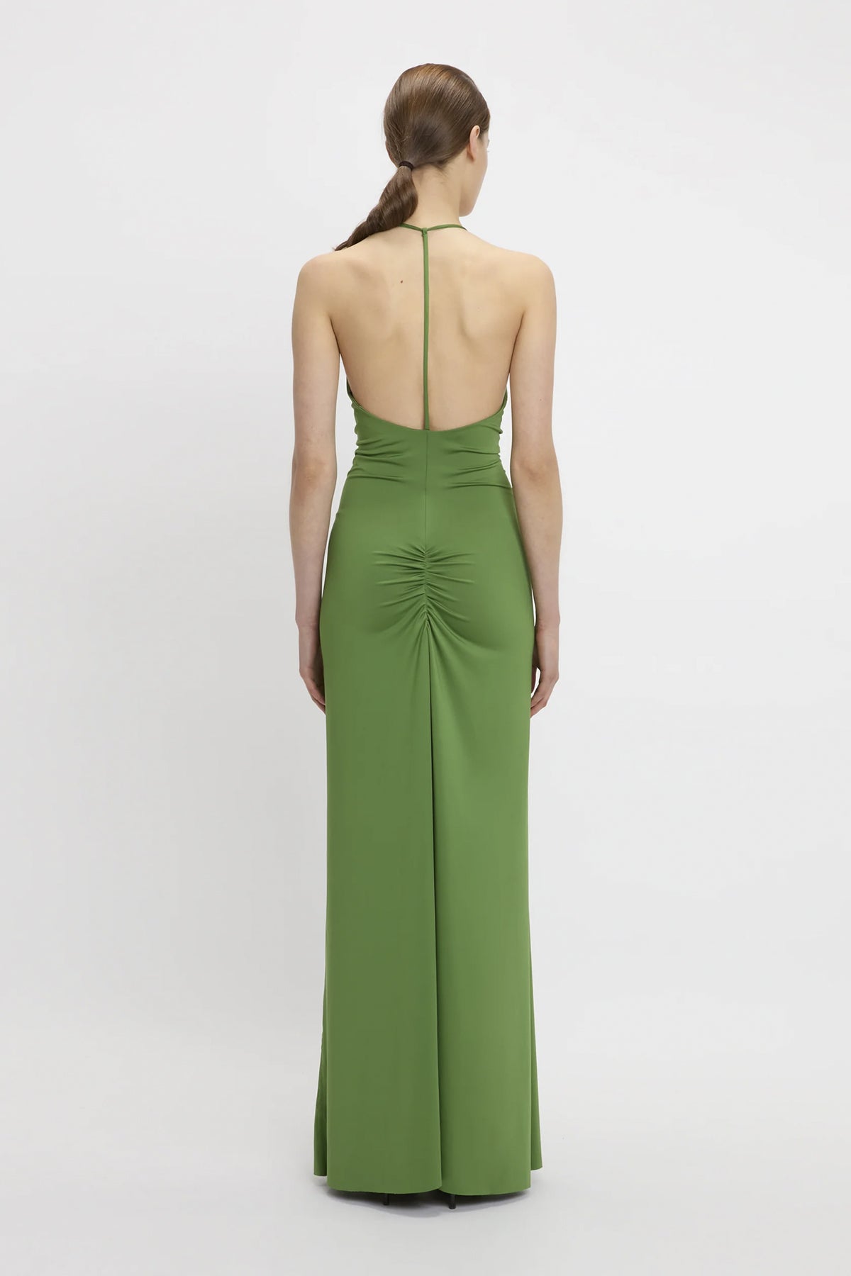 Celeste V-Ausschnitt Raffung Cami-Kleid